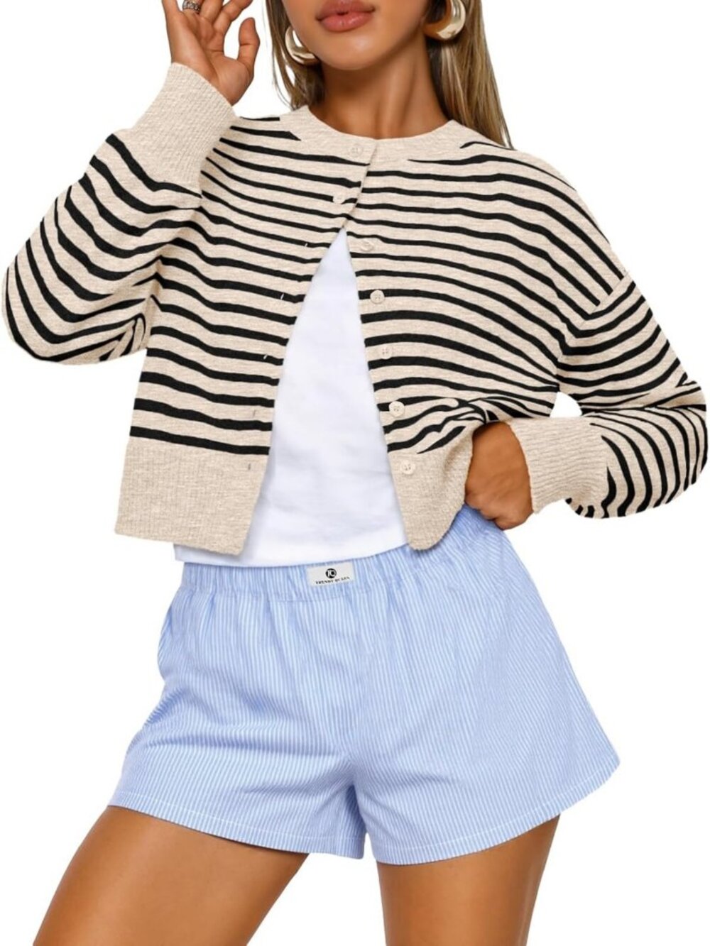 Chic Cropped Cardigan Sweater for Women - Trendy Fall Fashion Layering Piece